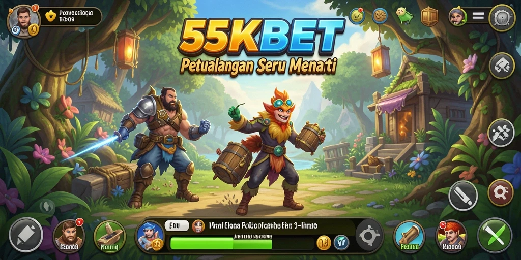 Tampilan gameplay seru 55KBET dengan berbagai tantangan menarik.
