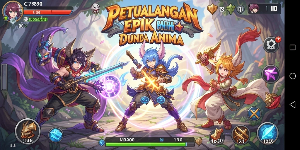 Gameplay menarik di dunia Anime yang penuh warna.