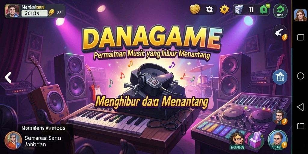Tampilan gameplay DANAGAME yang menarik dan penuh warna.