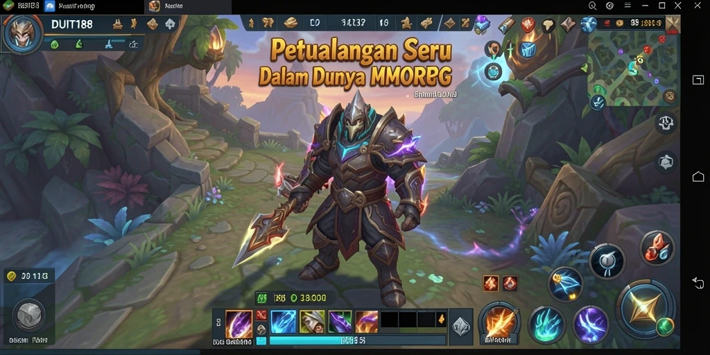 Tampilan gameplay seru dalam dunia MMORPG DUIT188.