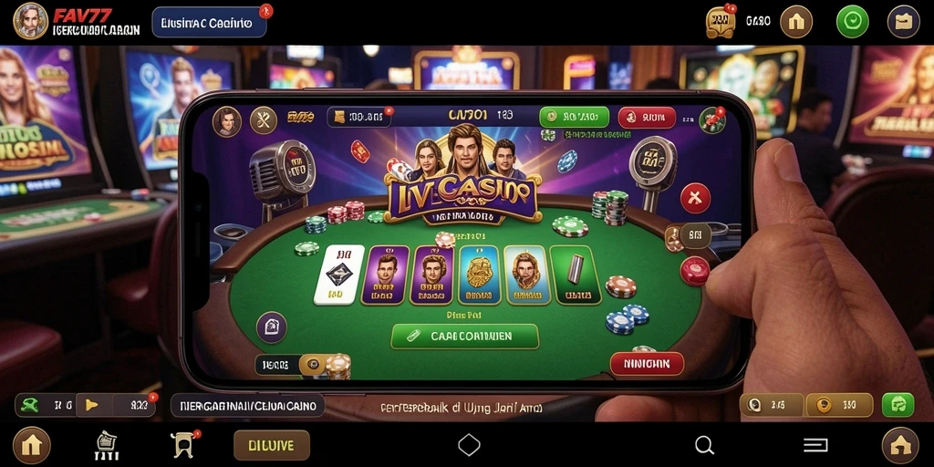 Grafik menawan saat bermain Live Casino di FAV77.