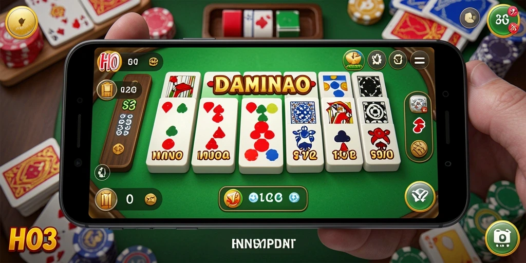 Screenshot gameplay seru dari permainan Domino HO3.