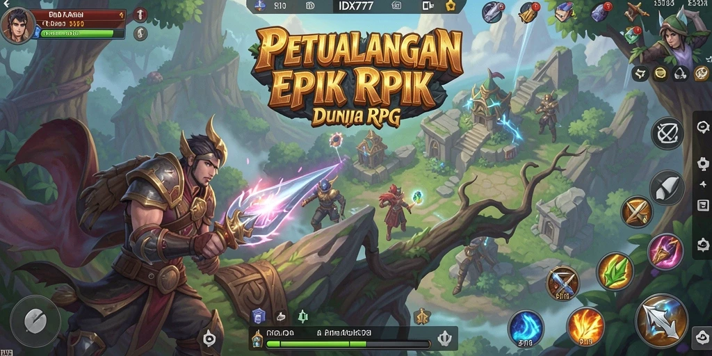 Screenshot menampilkan aksi gameplay seru dalam dunia RPG IDX777.