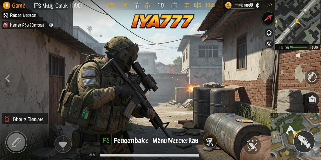 Screenshot IYA777 menampilkan aksi menembak yang penuh adrenalin.