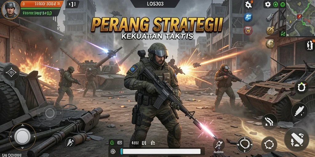 Tangkapan layar dari gameplay <strong>LOS303</strong> yang menampilkan strategi pertempuran yang mendebarkan.