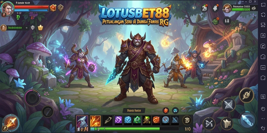 Gameplay LOTUSBET88 dengan pertempuran epik dan petualangan menegangkan.