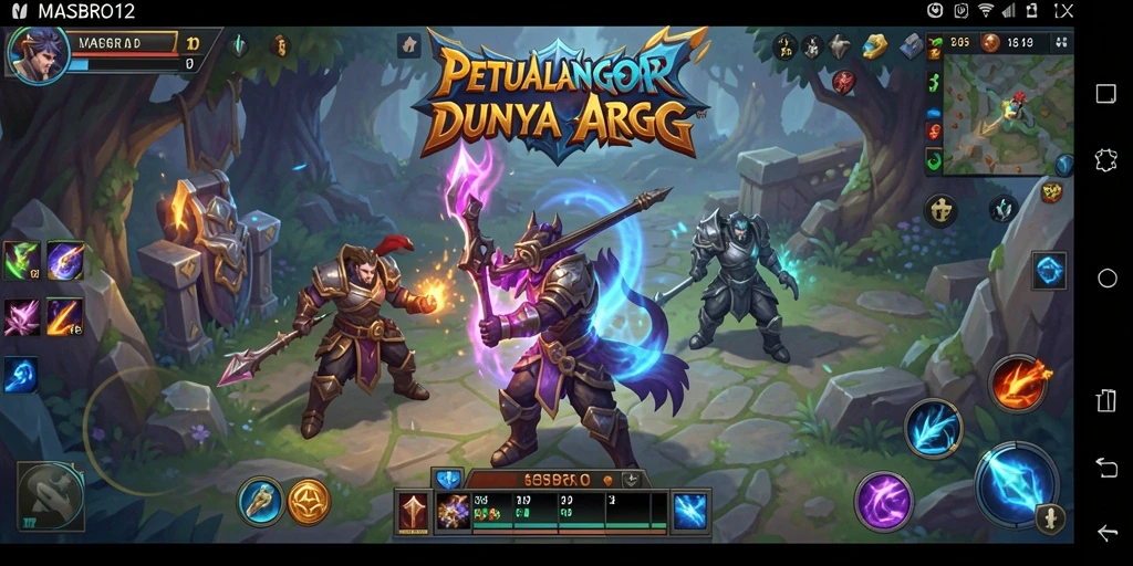 Screenshot utama menunjukkan aksi pertempuran seru dalam dunia ARPG.