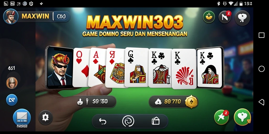 Tampilan gameplay seru dari MAXWIN303 dalam permainan Domino.