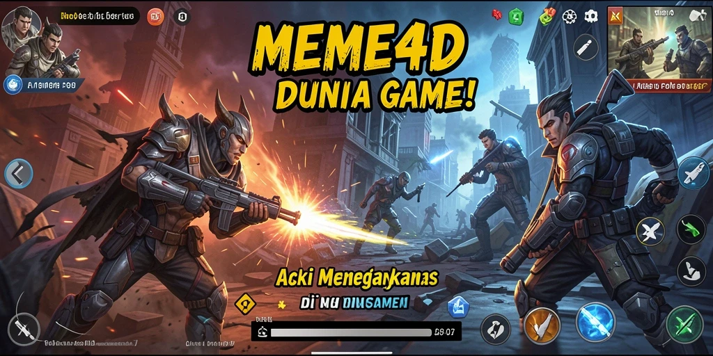 Tampilan gameplay MEME4D yang penuh aksi dan mendebarkan.