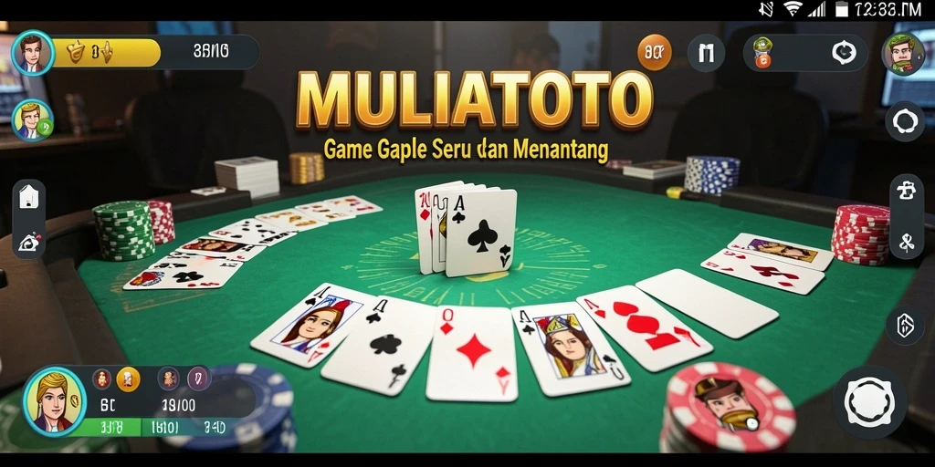 Tampilan gameplay seru dari game Gaple MULIATOTO.