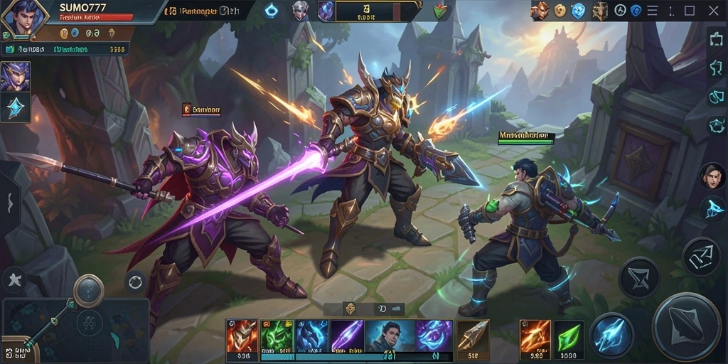 Tampilan gameplay SUMO777 yang penuh aksi dan strategi.