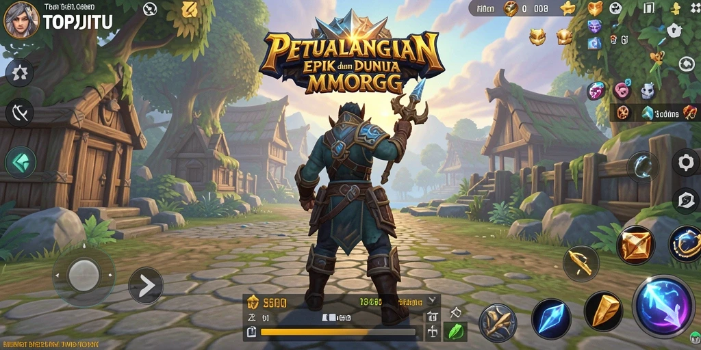 Screeenshot gameplay menarik dari petualangan MMORPG.